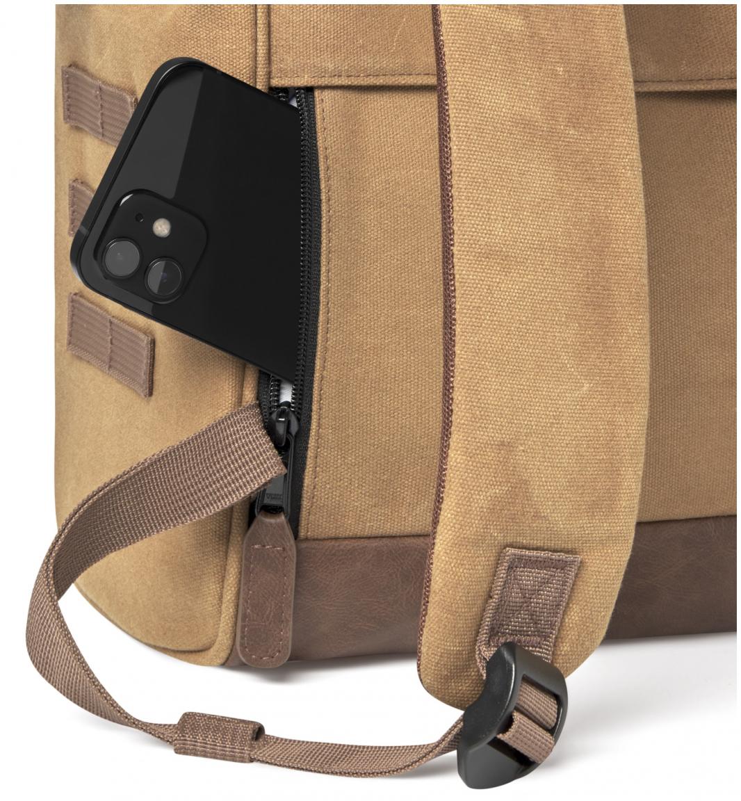 Outdoorbackpack braun gewachst Canvas Cabaia Adventurer Colombo medium