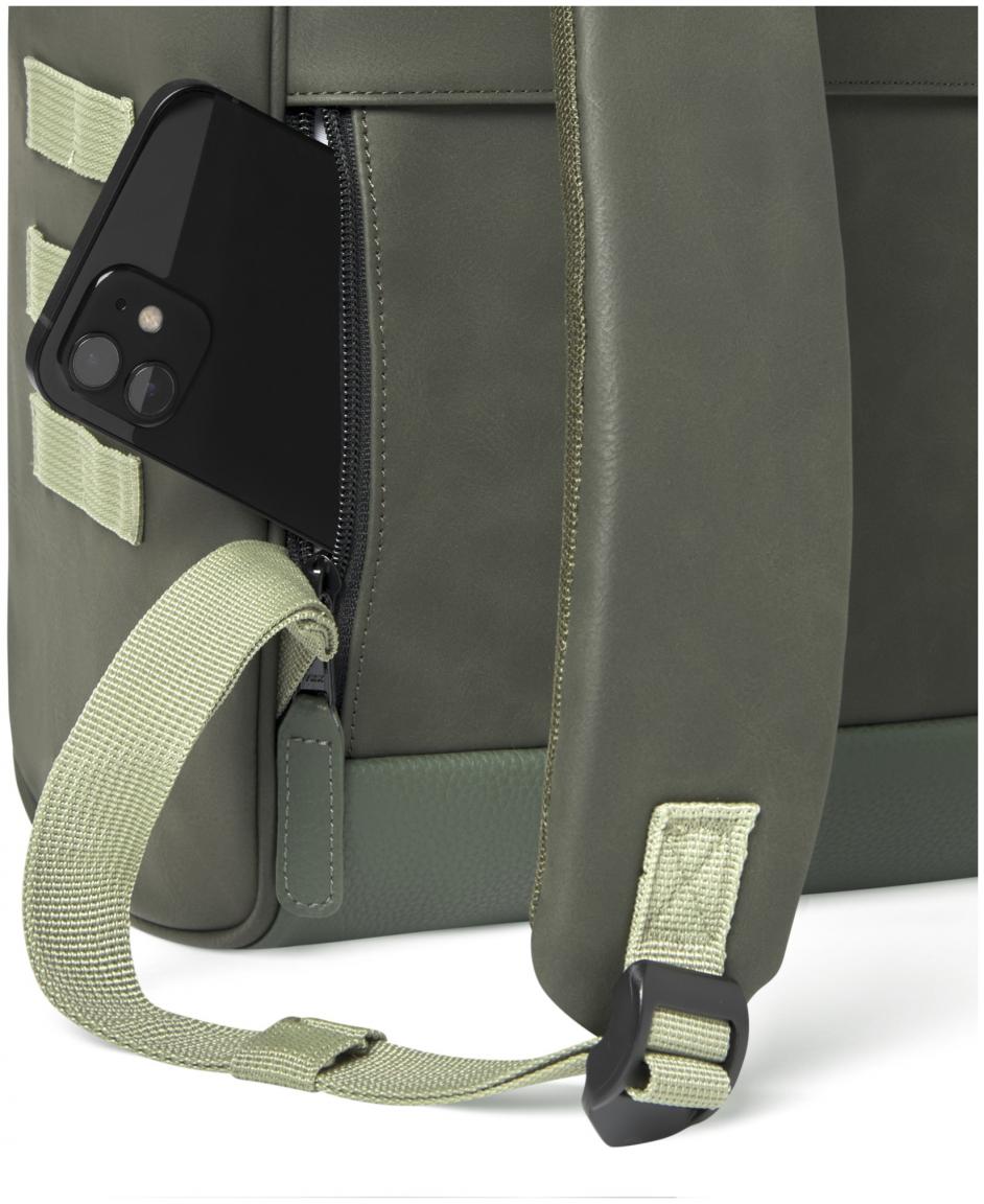Outdoorbackpack dunkelgrün vegan Cabaia Adventurer Busan medium