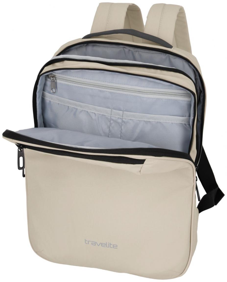 Outdoorbackpack wasserabweisend hellbeige Travelite Basics Plane RV ivory 