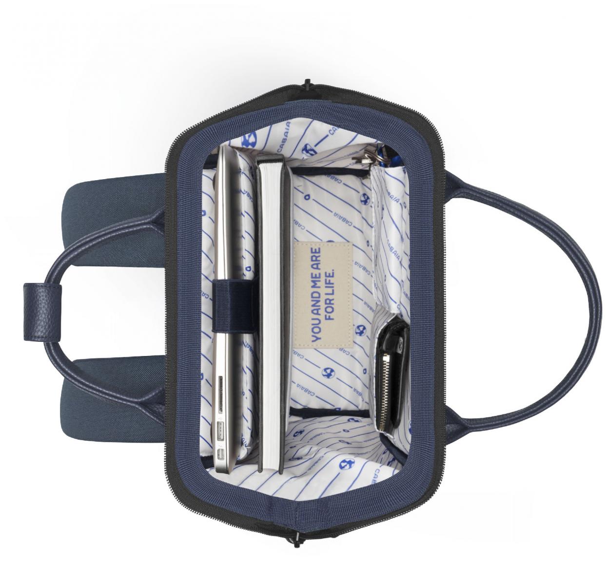 Outdoorrucksack universell Cabaia dunkelblau Port Antonio nachhaltig Small