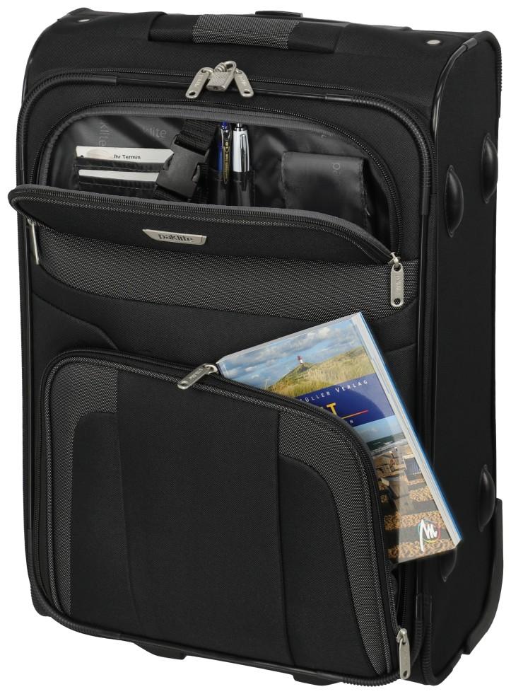 Paklite Handgepäcktrolley Orlando S 53cm schwarz 2-Rad-Koffer