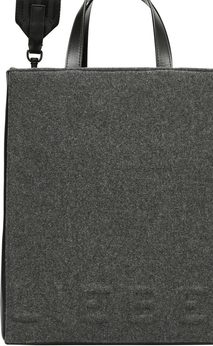 Paper Bag Medium Liebeskind Tote Filz Ledertasche grau Schwarz Aspen