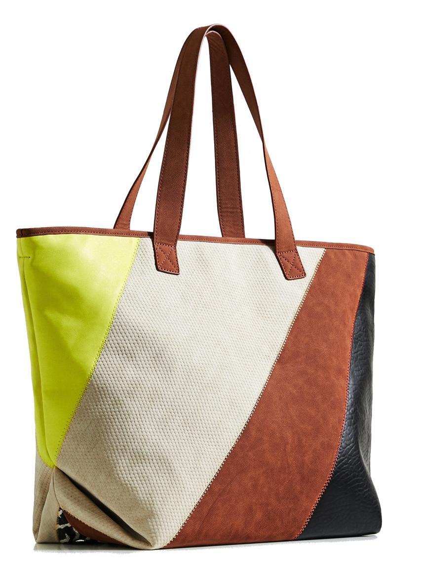 Patchwork Shopper Desigual Namibia Click Clocken Zebra Tabaco