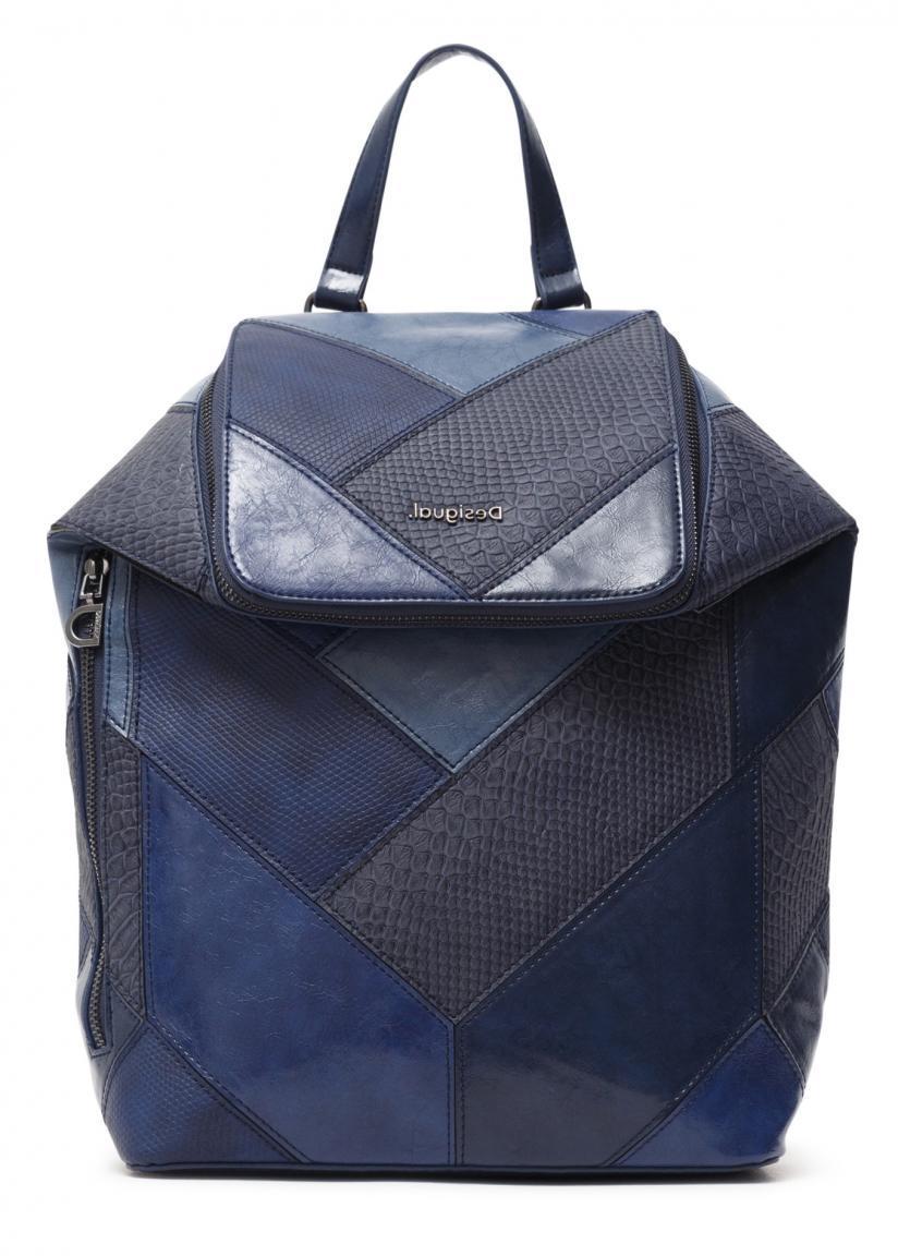 Patchworkrucksack dunkelblau Desigual Ava Loen Navy