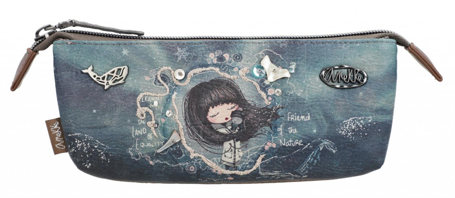 Pencil Case Anekke Iceland Blau Muscheln Wal Federpenal