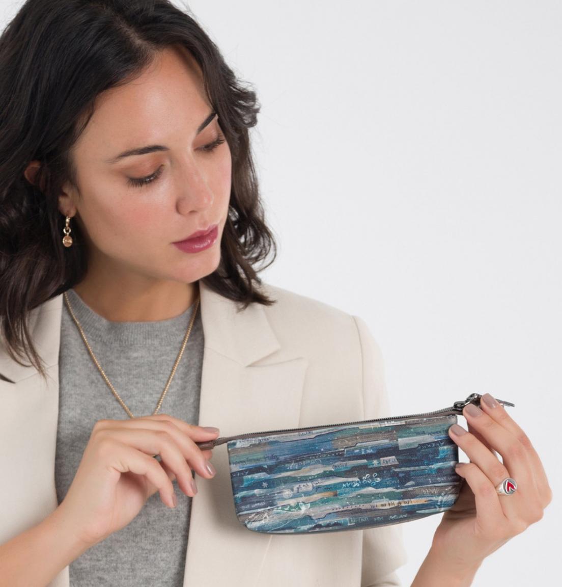 Pencil Case Anekke Iceland Blau Muscheln Wal Federpenal