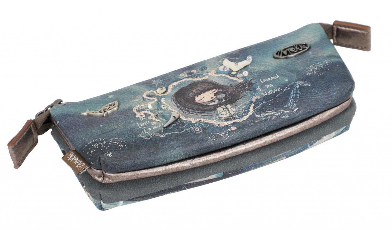 Pencil Case Anekke Iceland Blau Muscheln Wal Federpenal
