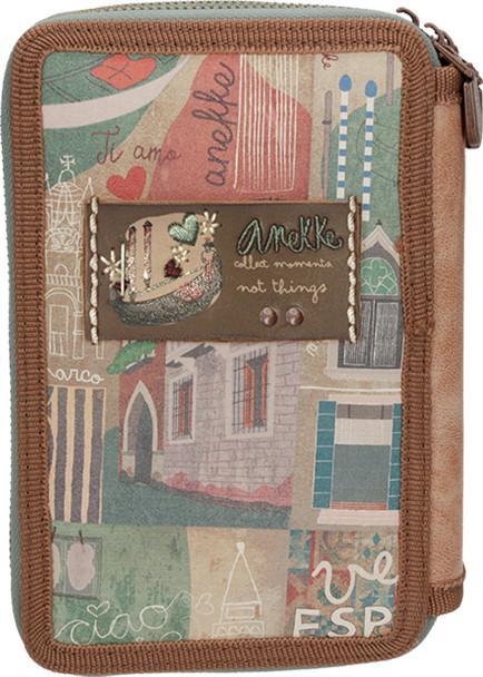 Pennal Federmappe Anekke Mädchen Liberty blau braun