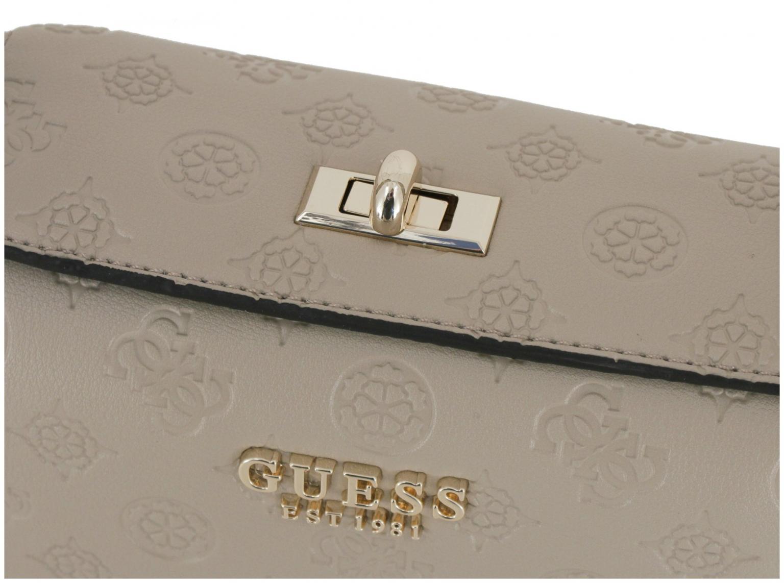Phoebe Mini Shoulder Bag Umhängetasche Simply Taupe Logo Prägung