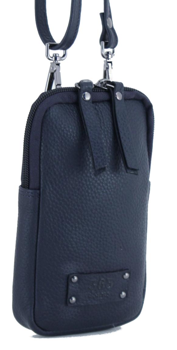 Phonepouch dunkelblau Leder genarbte 365 d.a.y.s Valencia Navy