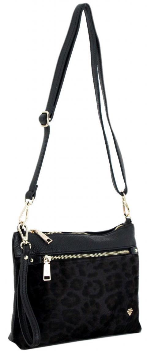 Pochette mit Handschlaufe CALEIDOS Black Leo