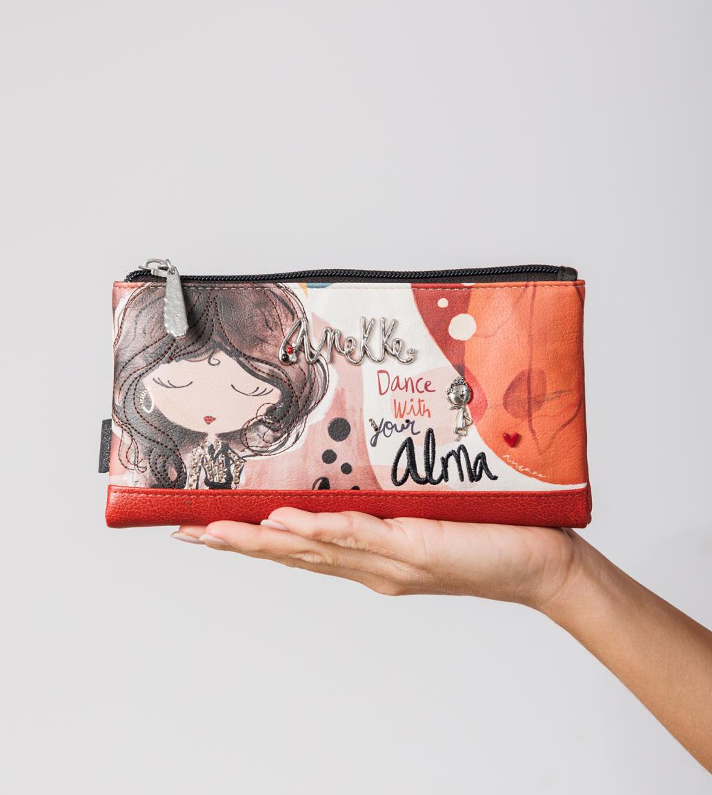 Portemonnaie Anekke Alma orange rot Strass