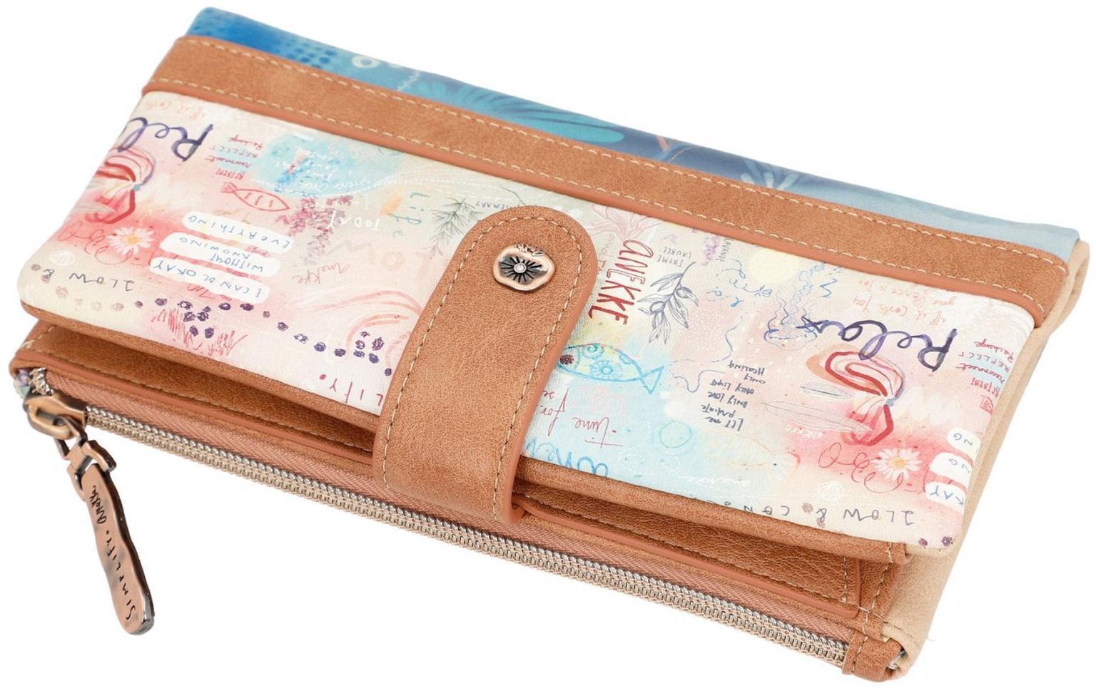 Portemonnaie Anekke Mediterranean bunt bestickt Statement Etui