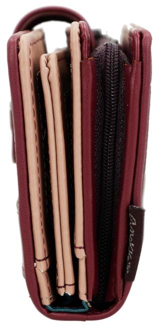 Portemonnaie Anekke bordeaux Real Evolution dunkelrot Prägung Handschlaufe