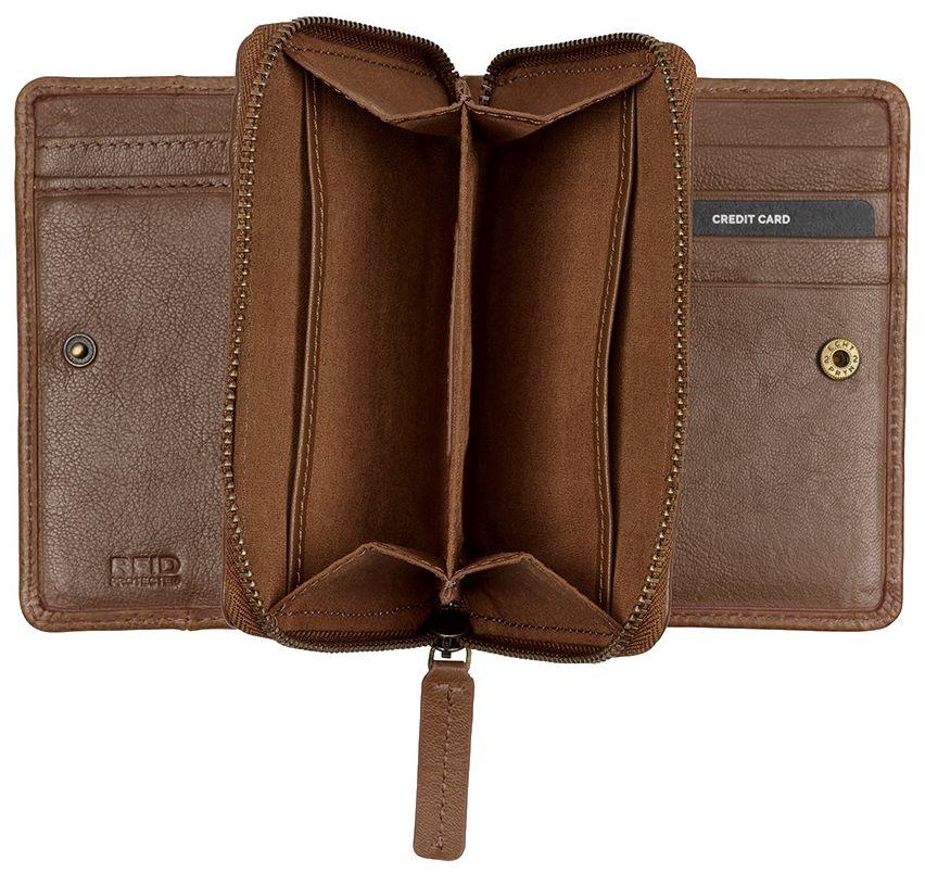 Portemonnaie Burkely Natural Norah Coco Cognac Leather