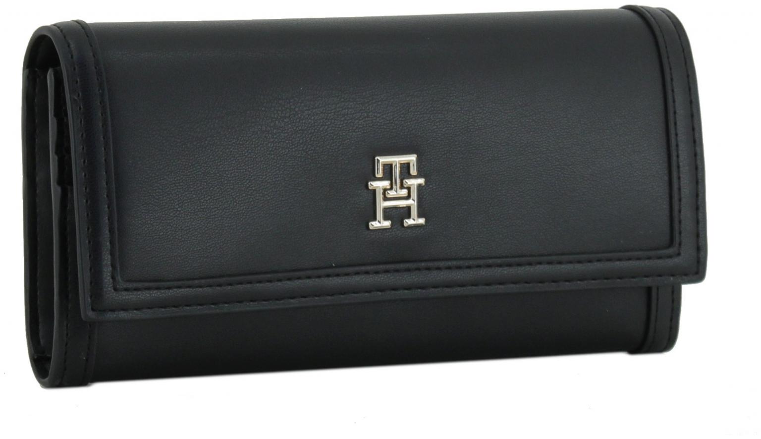 Portemonnaie Damen Tommy Hilfiger TH City Compact L Flap schwarz