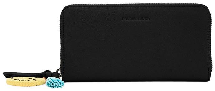 Portemonnaie FREDsBRUDER Leder schwarz groß Take A Smile