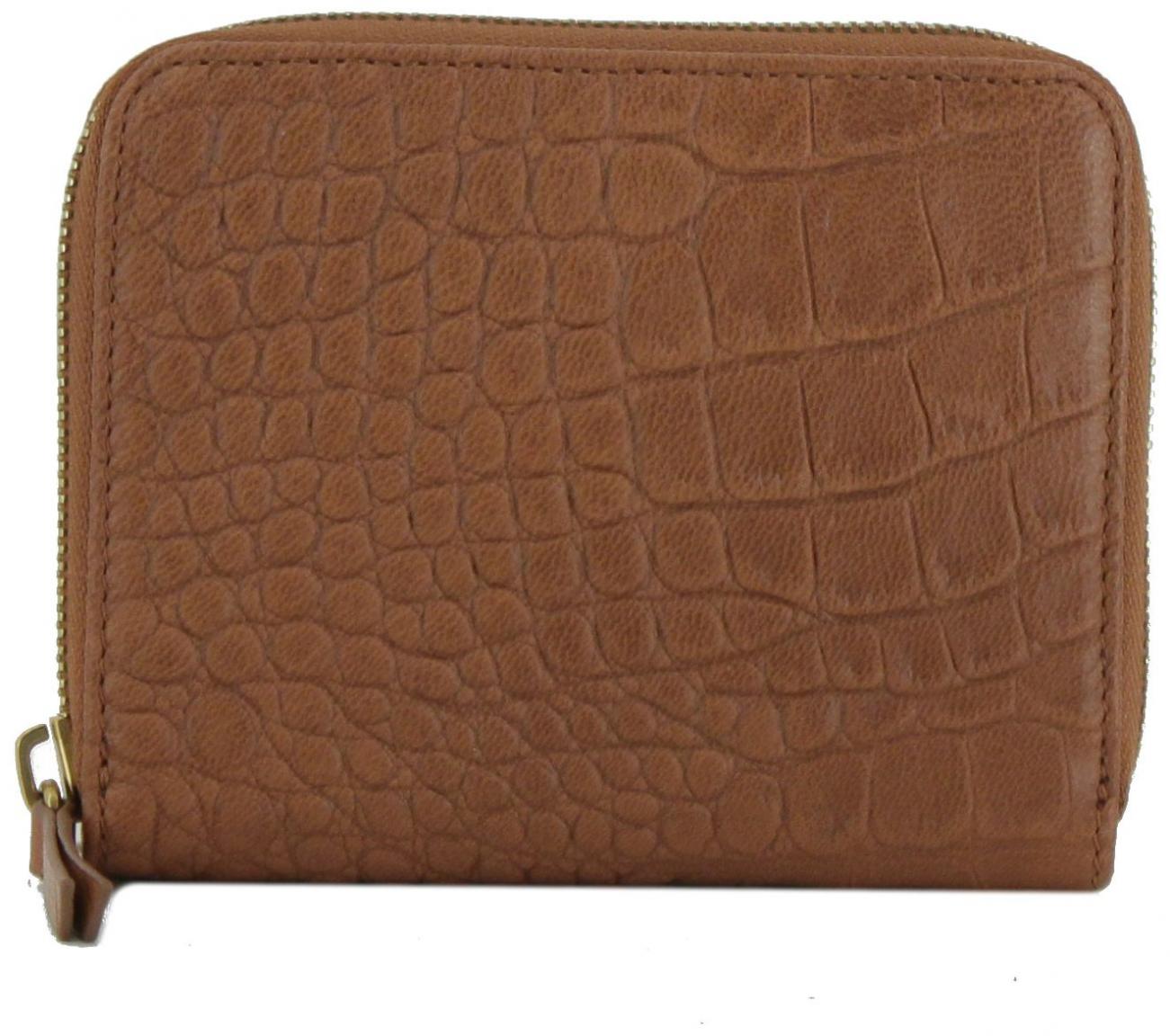 Portemonnaie Krokoprägung braun Les Visionnaires Elina Cognac