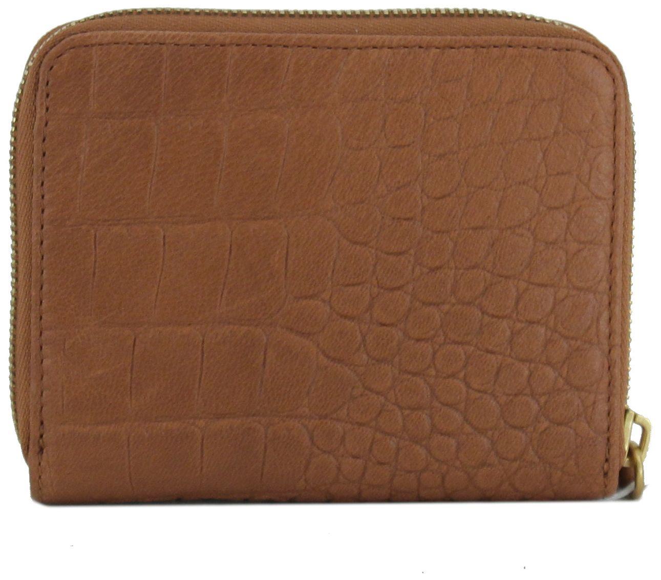 Portemonnaie Krokoprägung braun Les Visionnaires Elina Cognac