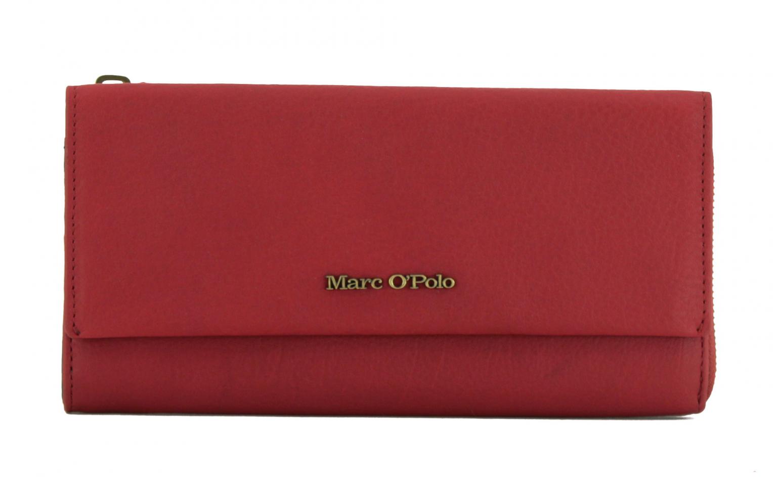 Portemonnaie Marc OPolo Inja Reißverschluss Leder chili red