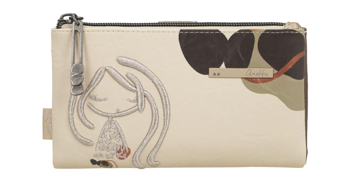 Portemonnaie Stickerei beige flexibel Anekke Sophia Gaia