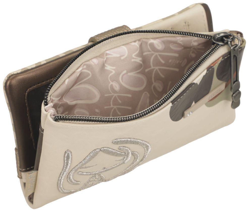 Portemonnaie Stickerei beige flexibel Anekke Sophia Gaia