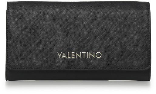 Portemonnaie Valentino Zero RE Nero schwarz Saffiano Überschlag