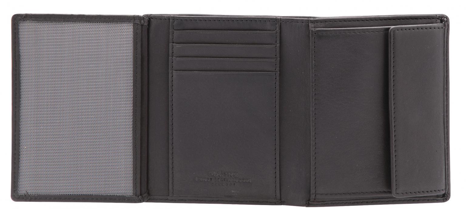 Portemonnaie für Herren Maitre Hainer schwarz Hochformat RFID