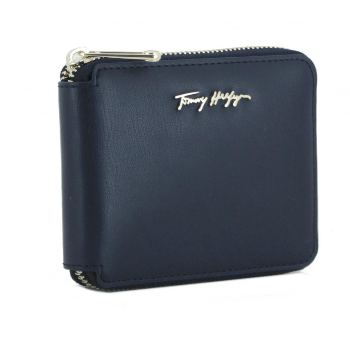 Portmonee Tommy Hilfiger Iconic Tommy Med ZA Blau Querformat
