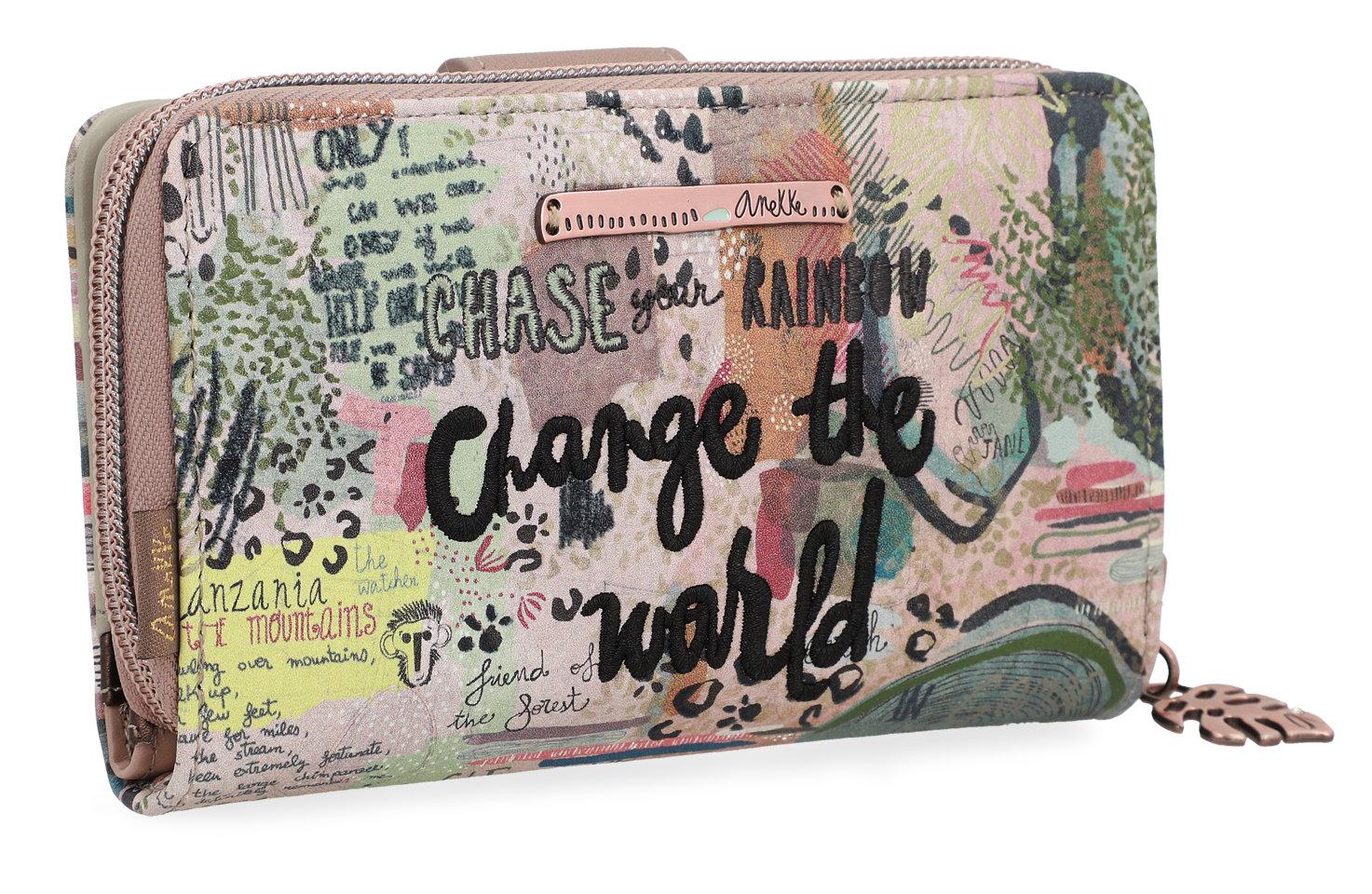 Portmonee herausnehmbares Etui Anekke Jungle Nature bunt