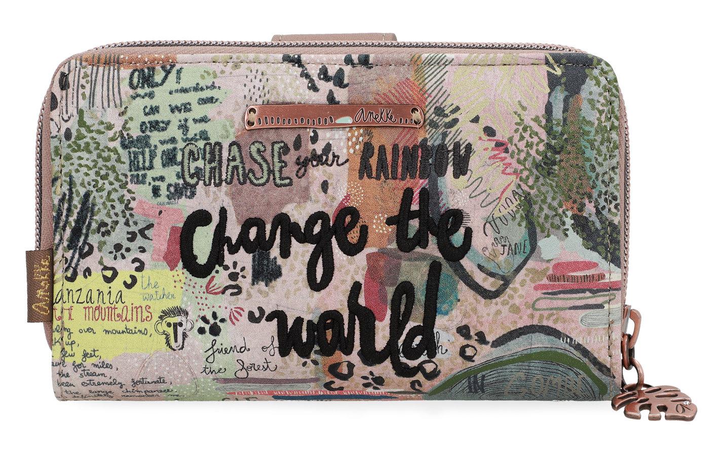 Portmonee herausnehmbares Etui Anekke Jungle Nature bunt