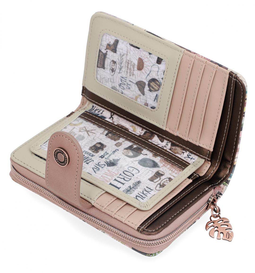 Portmonee herausnehmbares Etui Anekke Jungle Nature bunt