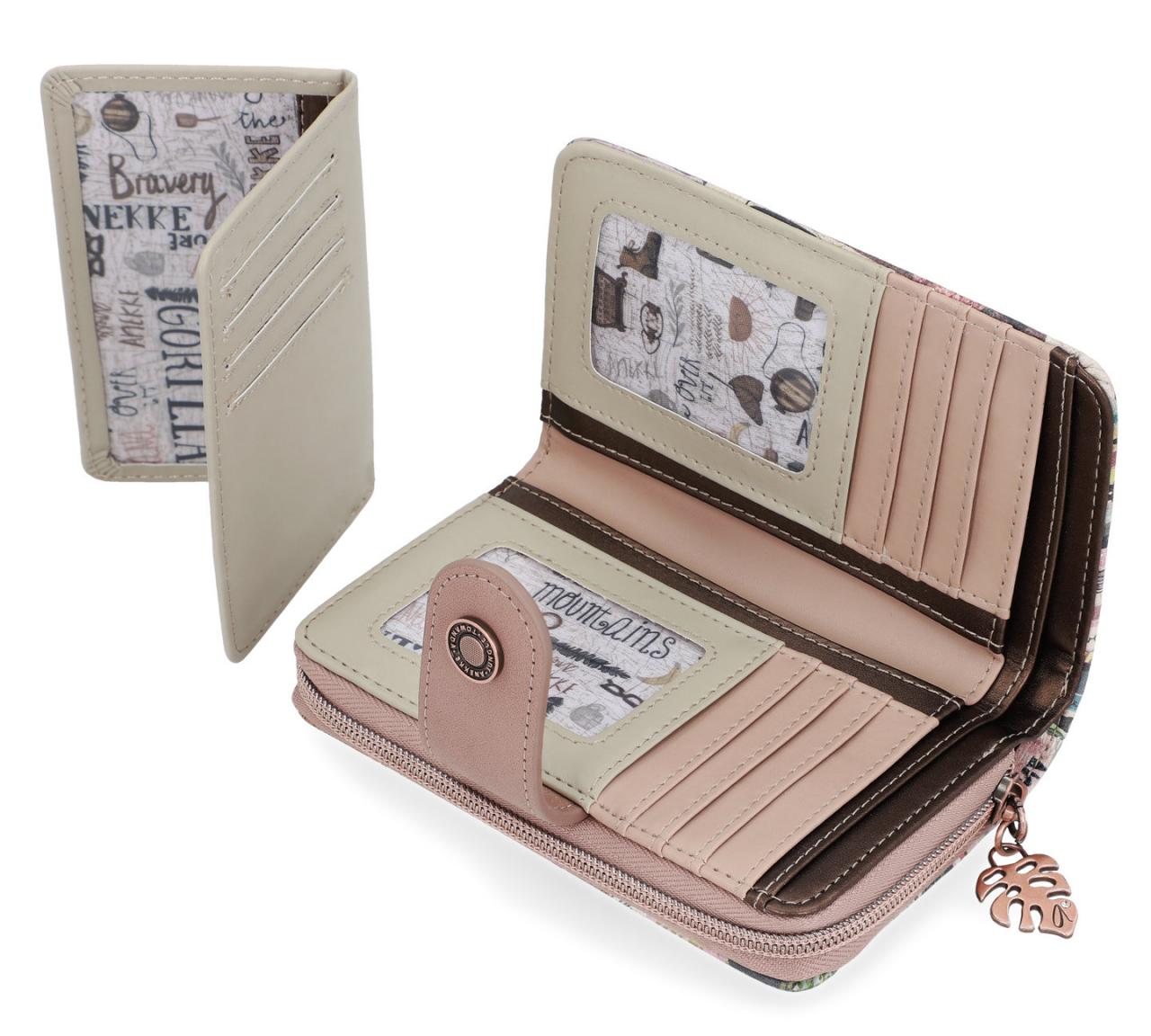 Portmonee herausnehmbares Etui Anekke Jungle Nature bunt