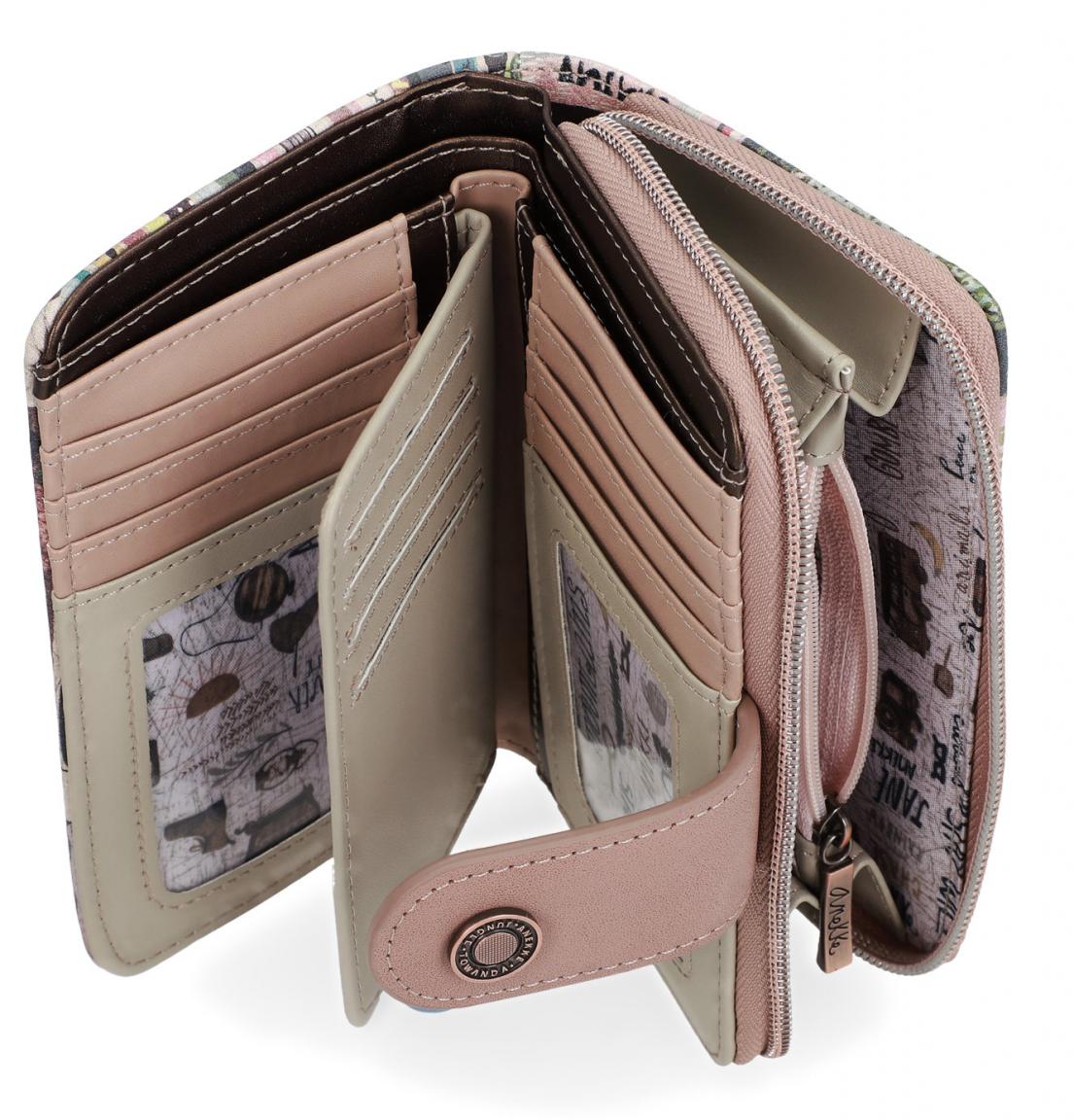 Portmonee herausnehmbares Etui Anekke Jungle Nature bunt