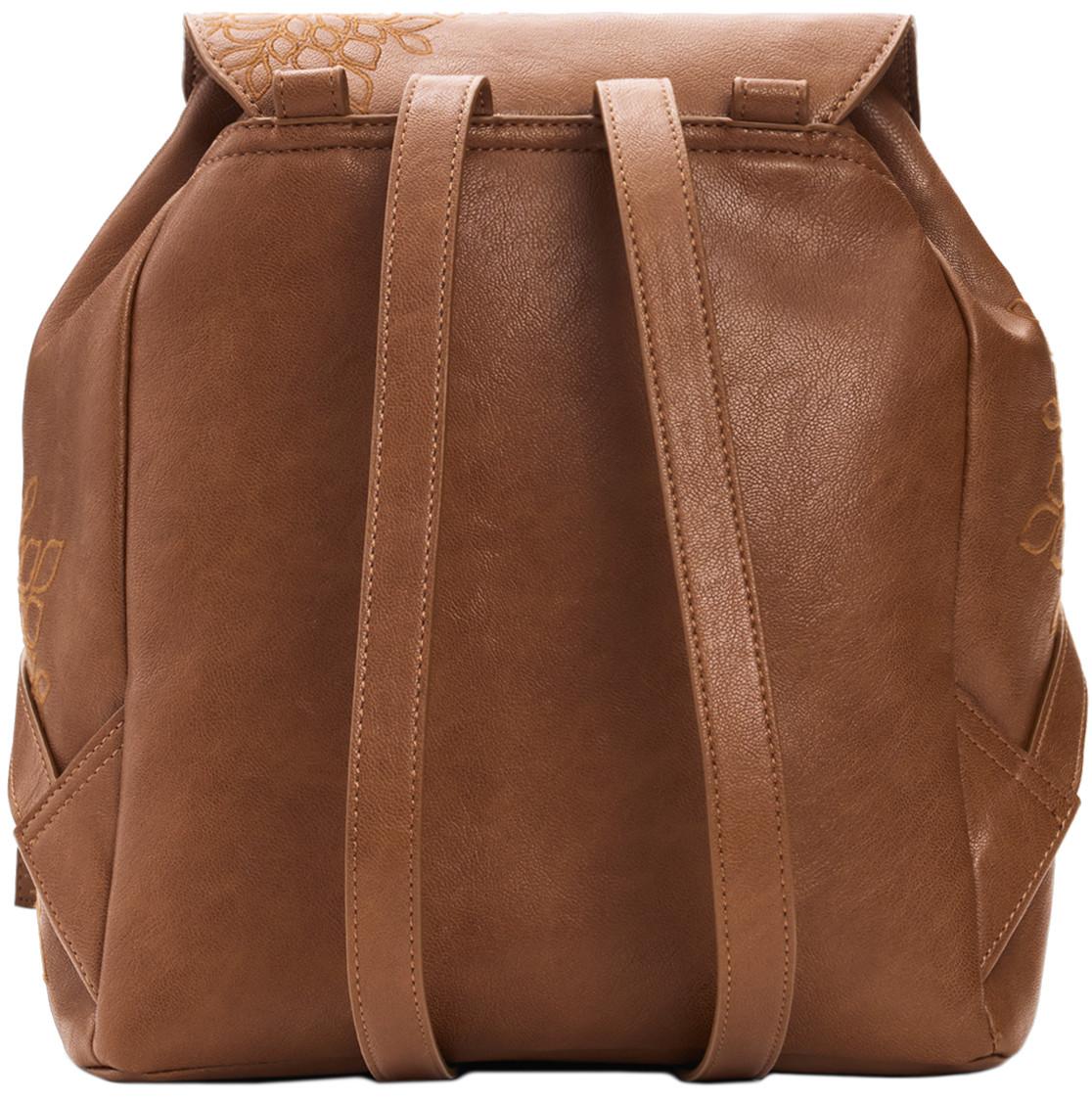 Prisa Cityrucksack Damen braun feminin Desigual Stickerei Sierra