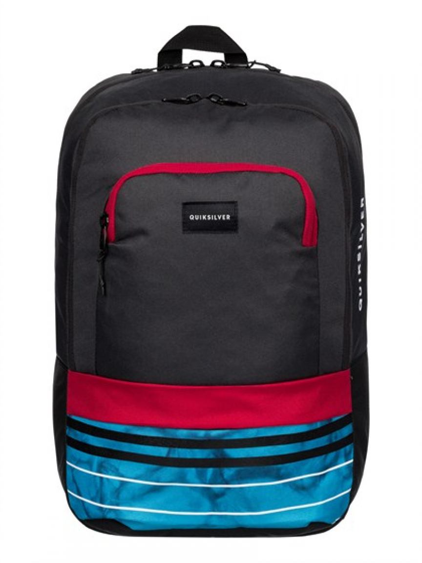 Quiksilver Rucksack Burst Laptopfach Dyescuba Grau Rot Blau