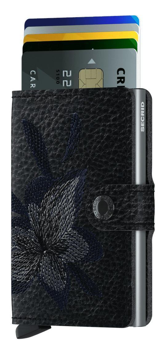 RFID Kartenhülle schwarz Stitch Magnolia Secrid Miniwallet