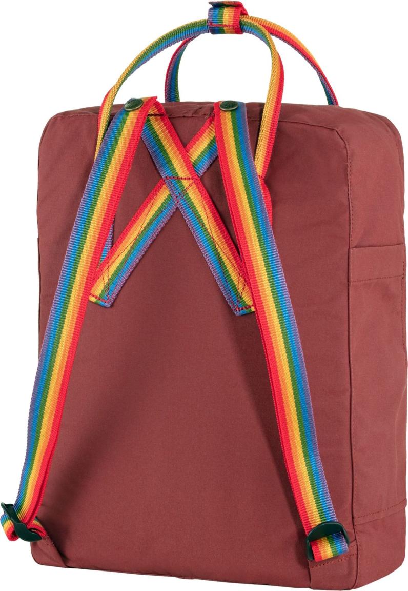 Rainbow Pattern Spezial Editon Fjällräven Kanken OX Red Rucksack 