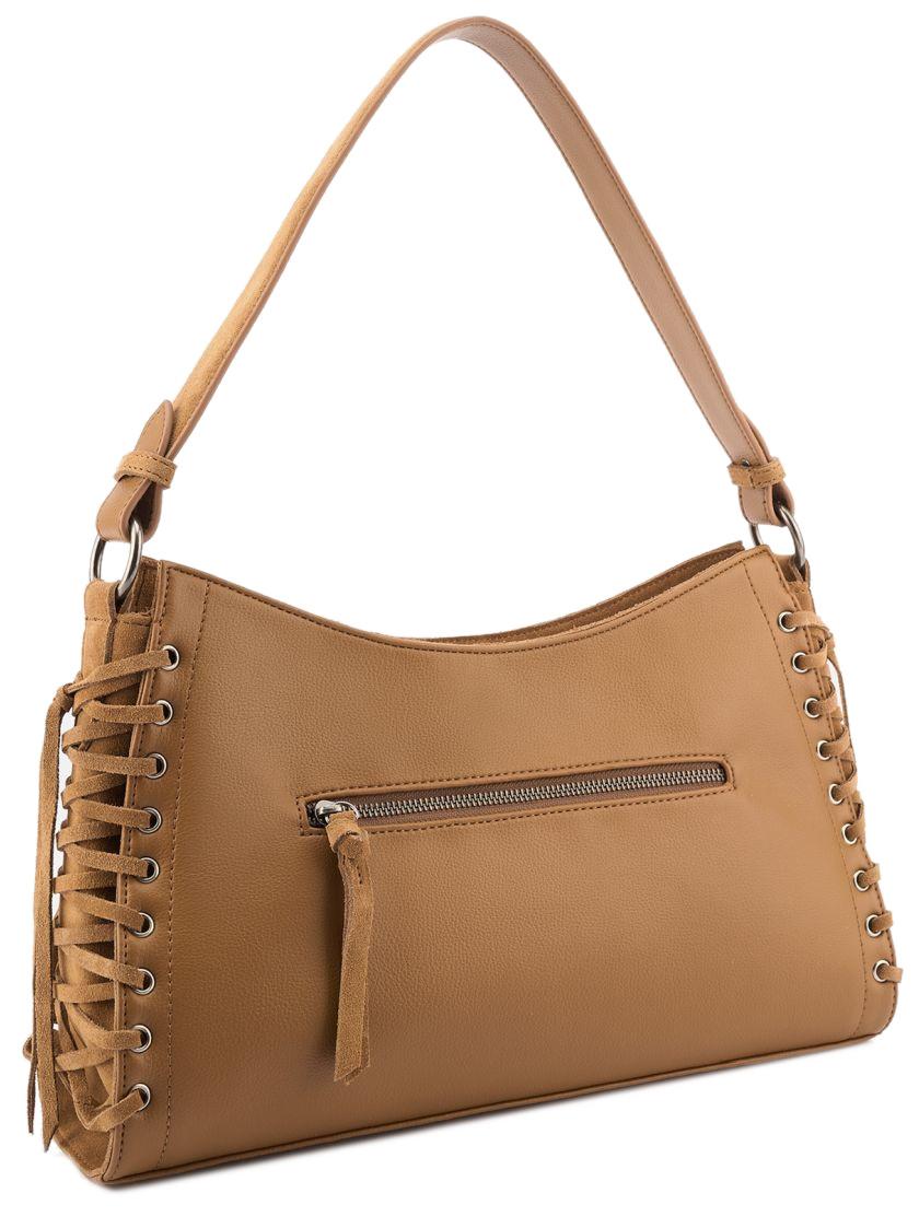 Rauhledertasche FredsBruder Laced Up Schnürung Desert Brown