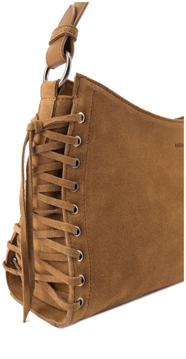 Rauhledertasche FredsBruder Laced Up Schnürung Desert Brown