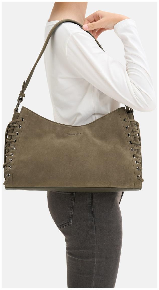 Rauhledertasche FredsBruder Laced Up Schnürung Desert Brown