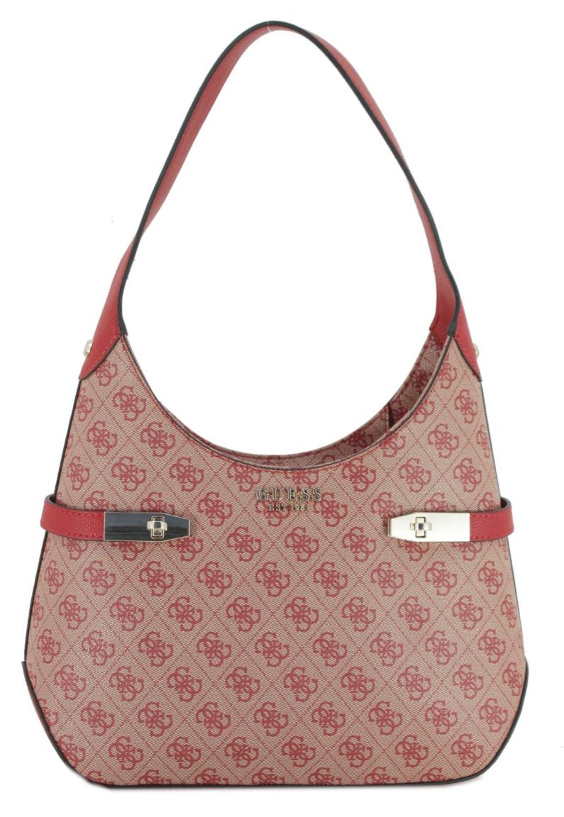 Red Logo Bucketbag Guess Zadie Logo Markenprint  