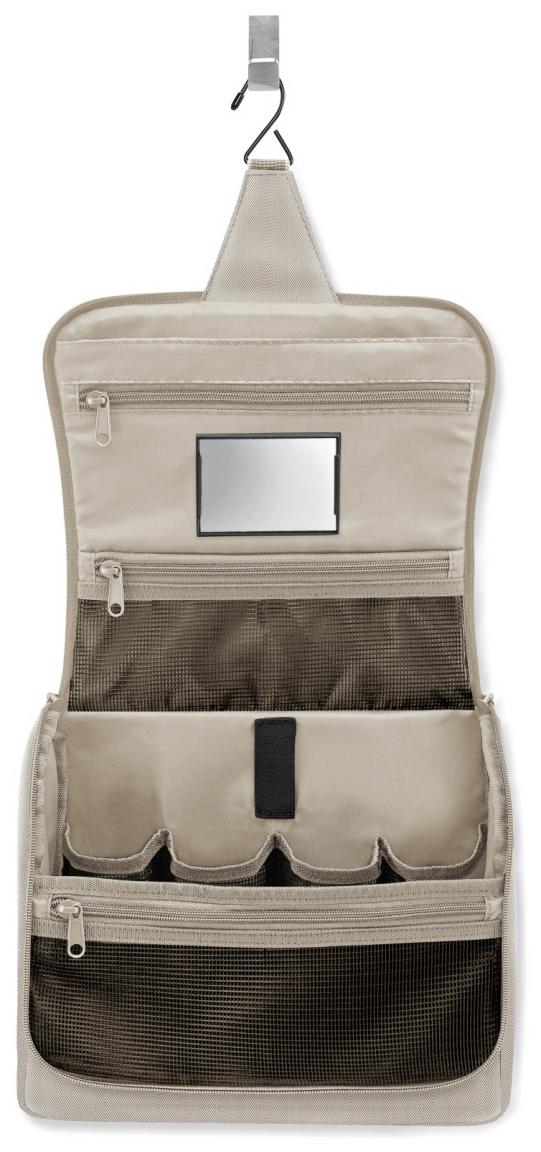 Reienthel Kosmetiktasche Toiletbag XL Herringbone Sand hellbeige