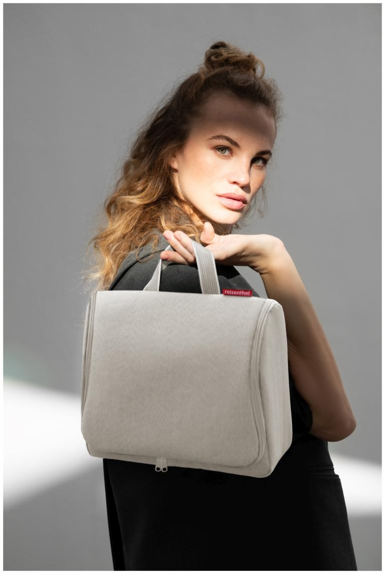 Reienthel Kosmetiktasche Toiletbag XL Herringbone Sand hellbeige
