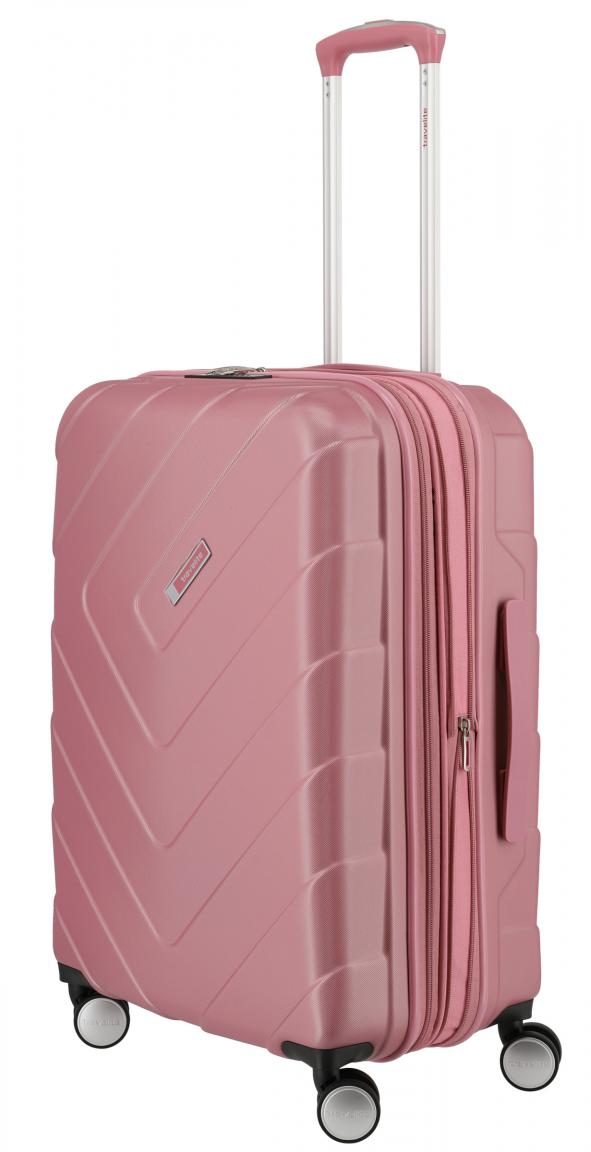 Reisekoffer 4-Rad Travelite Kalisto M Rose Hartschale 67cm pink