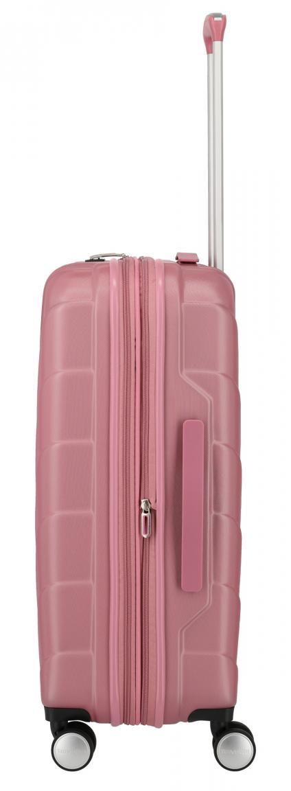 Reisekoffer 4-Rad Travelite Kalisto M Rose Hartschale 67cm pink