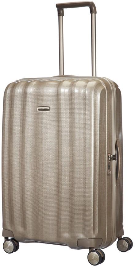 Reisekoffer Hartschale Samsonite Lite-Cube Spinner 68cm Ivory Gold 