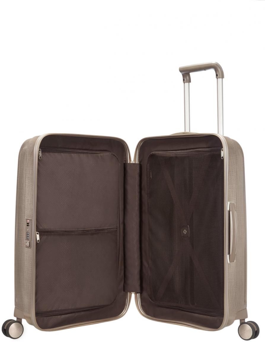 Reisekoffer Hartschale Samsonite Lite-Cube Spinner 68cm Ivory Gold 
