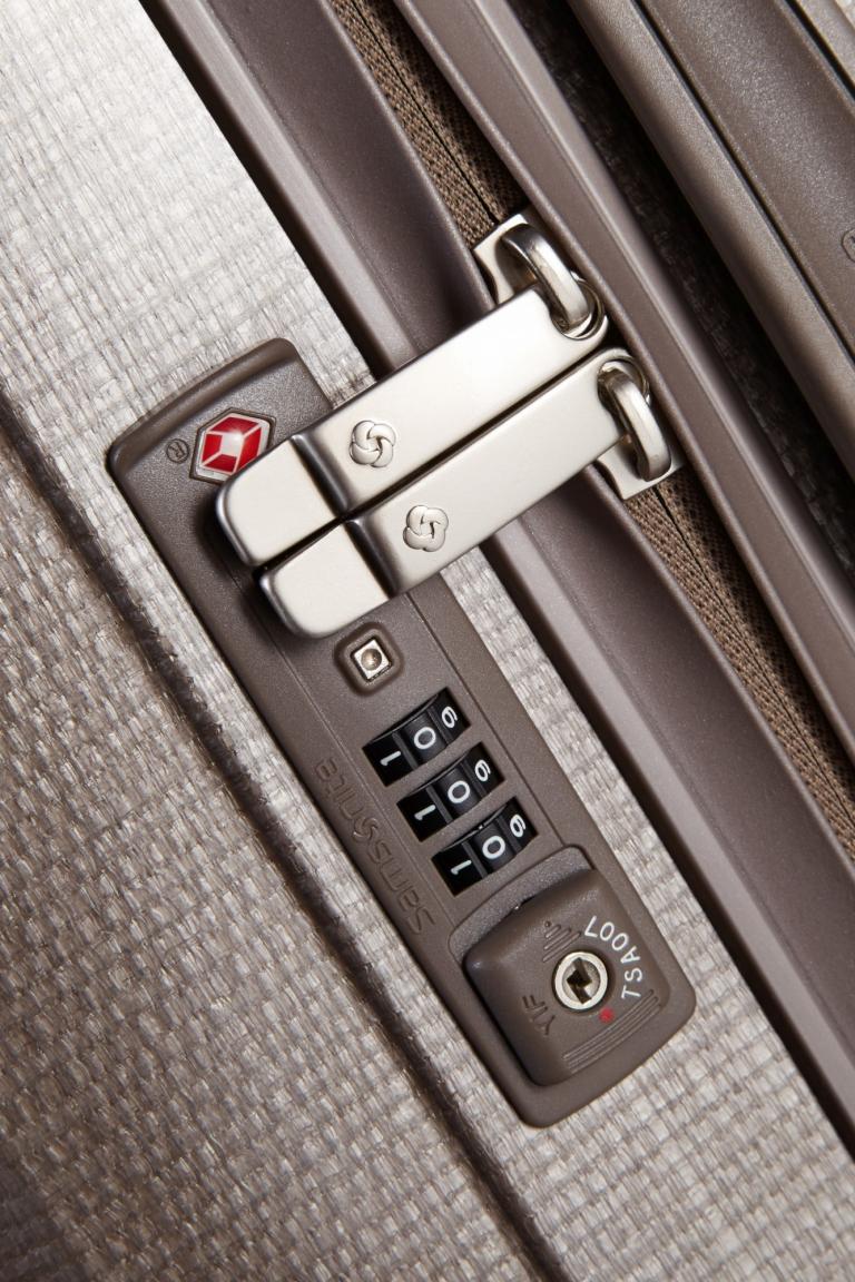 Reisekoffer Hartschale Samsonite Lite-Cube Spinner 68cm Ivory Gold 