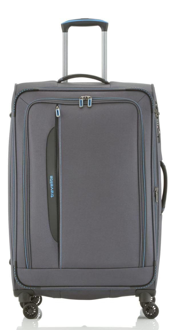 Reisekoffer L 77cm Travelite CrossLITE anthrazit dunkelgrau blau